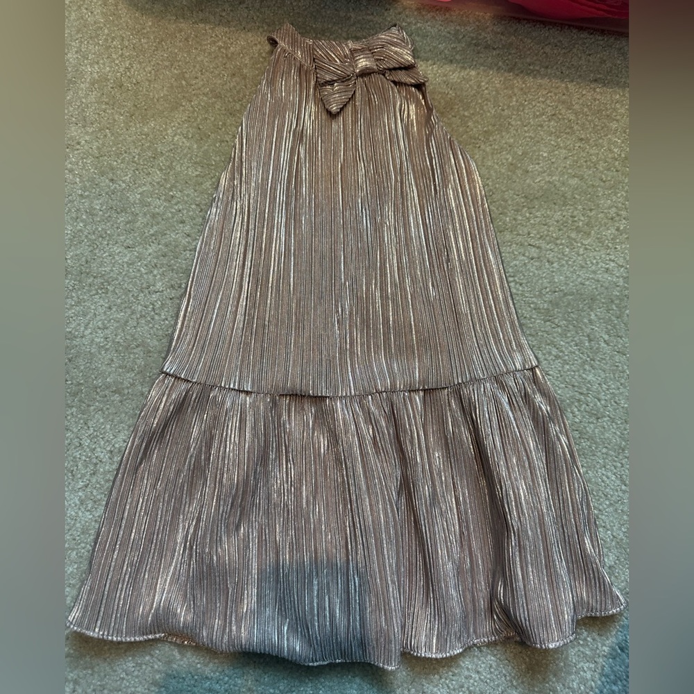 Janie and Jack Shimmering Bronze dress